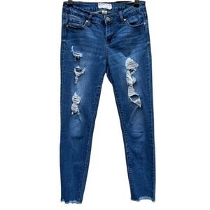 Altar’d State distressed Skinny Blue jeans Rough Hem size 27/5
